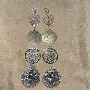 Assortment of gold/silver dangle earrings. Super cute Never really worn